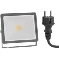 Ledscom.de Außenleuchte Aluminium 9,0 cm IP66 Stecker grau