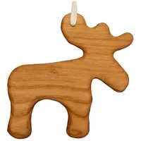 Mitienda mit Liebe gemacht Christbaumschmuck aus Holz Elch, Geschenkanhänger,
