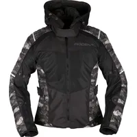 Modeka Couper II Damen Motorrad Textiljacke schwarz-mehrfarbig, Größe 34