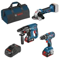 Bosch 18V Profi-Set 3-tlg. GSR+GBH+GWS