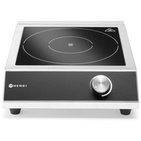 HENDI Kochplatte KitchenLine, Modell 3500M, 239780, Induktions-Einzelkochplatte, schwarz, 3500