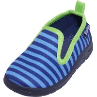 Playshoes Ringel Niedrige Hausschuhe, (Blau/Grün 24/25 EU