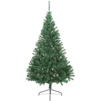 VidaXL Künstlicher Halb-Weihnachtsbaum mit Ständer Grün 180 cm PVC