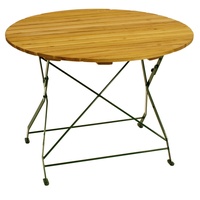DEGAMO Klapptisch BAD TÖLZ 100cm rund, Flachstahl grün +
