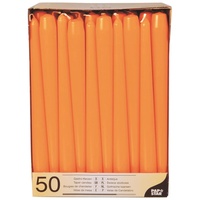 Papstar Leuchterkerzen 25 cm orange 50 St.