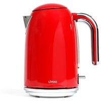 LIVOO Retro Wasserkocher rot