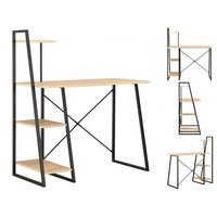 VidaXL Schreibtisch mit Regaleinheit Schwarz und Eiche 102×50×117 cm