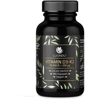 LUONDU Vitamin D3 20.000 I.E + Vitamin K2 MK7