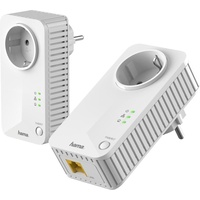 Hama Powerline 600 Set Socket, HomePlug AV, RJ-45, 2er-Pack