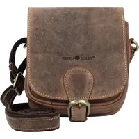 GREENBURRY Vintage Umhängetasche Leder 16 cm braun