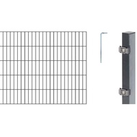 GAH Alberts Doppelstabmattenzaun Set 12 Matten 1,0 x 24