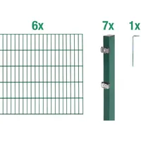 GAH Alberts Doppelstabmattenzaun Set 6 Matten 1,2 x 12