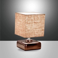 Fabas Luce Tischleuchte E14 1x25W, Metall-, Keramik- und Textilstruktur,