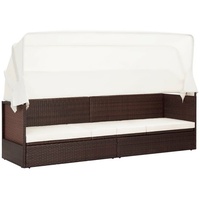 VidaXL Outdoor-Lounge-Bett Polyrattan braun 49394