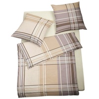 BettwarenShop Feinbiber Bettwäsche Streifen beige