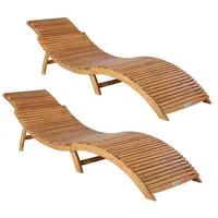 CASARIA Sonnenliege 190 x 60 x 51 cm braun