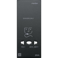 Merten 213514 Zentralplatte für Rasiersteckdose, anthrazit
