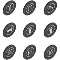 Grohe Symbolkappen für UP-Armaturen, granit