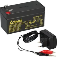 KungLong AGM BLEI AKKU BATTERIE 12V 1,2Ah + LADEGERÄT