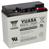 YUASA Blei-Akku REC22-12I Pb 12V 22Ah Zyklenfest, M5 Innengewinde