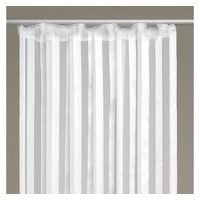 Arsvita Dekoschal Streifen halbtransparent Universalband 140x 145cm weiß -