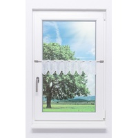 Lysel Scheibengardine Blümchenpaar (Bx H) 149,8cm * 15cm weiß/reinweiß