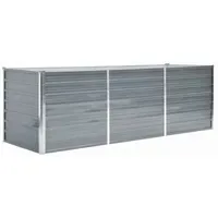 VidaXL Garten-Hochbeet verzinkter Stahl rechteckig 240 x 80 x