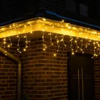 Hi LED Eisregen mit Sterneneffekt 400 warmweiße LED Lichterkette