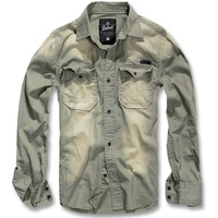 Brandit Textil Hardee Denim Langarmhemd Olive / Grey S