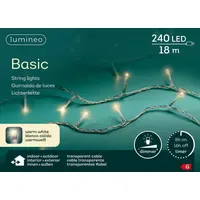 Lumineo LED-Lichterkette 240 LED 18 m transparent warmweiß