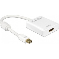 DeLock Mini DisplayPort 1.2 [Stecker]/HDMI [Buchse] Adapterkabel, aktiv, weiß