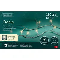 Lumineo LED-Lichterkette 180 LED 13,5 m warmweiß transparent