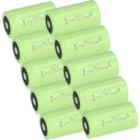 XCell 10x XCell Mono Akku Flattop Ni-MH 1,2V 9000mAh