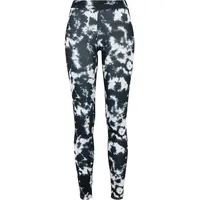 URBAN CLASSICS Ladies Tie Dye Leggings Black/White, L
