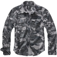 Brandit Textil Vintage Langarmhemd Grey Camo 6XL