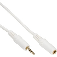 InLine Klinke Verlängerung, 3,5mm Stecker / Buchse, Stereo weiß