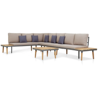VidaXL Garten-Lounge-Set 5-tlg. braun/grau