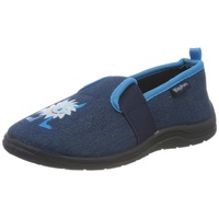 Playshoes Monster, Unisex-Kinder Niedrige Hausschuhe, Blau (jeansblau 3), 22/23