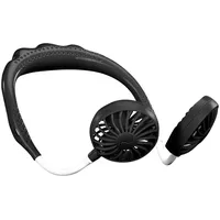 Infactory Mobiler Akku-Doppelventilator zum Umhängen, 3 Geschwindigkeitsstufen