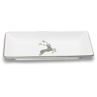 Gmundner Keramik Grauer Hirsch Snackschale (22x11cm)