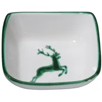 Gmundner Keramik Grüner Hirsch, Schälchen quadratisch (9x9cm)