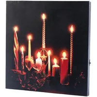 Infactory LED-Leinwandbild "Advent" mit Kerzenflackern, Fernbedienung