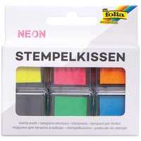 Folia Stempelkissen neon gelb, pink, orange, schwarz, grün, blau