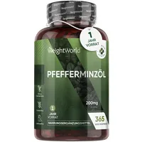 WeightWorld Pfefferminzöl Weichkapseln - 200mg Pfefferminz Öl pro Softgel