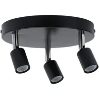 Paulmann Carolina 3-flg. anthrazit/chrrom