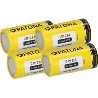 PATONA 4x PATONA Li-Ion 3,7V Akku CR123A 16340 Zelle