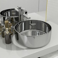 VidaXL Waschbecken 40 x 15 cm Keramik Silbern