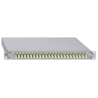 Rutenbeck Spleissbox ausziehbar 19 Zoll/1HE 12xLC-D OM5 grün