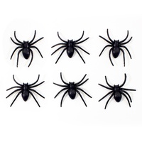 Oblique-Unique 6x Spinnen Groß Halloween Fasching Karneval Tisch Deko