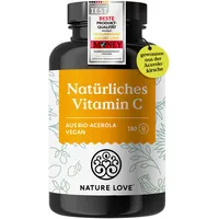 Nature Love Vitamin C aus Bio Acerola Kapseln 180